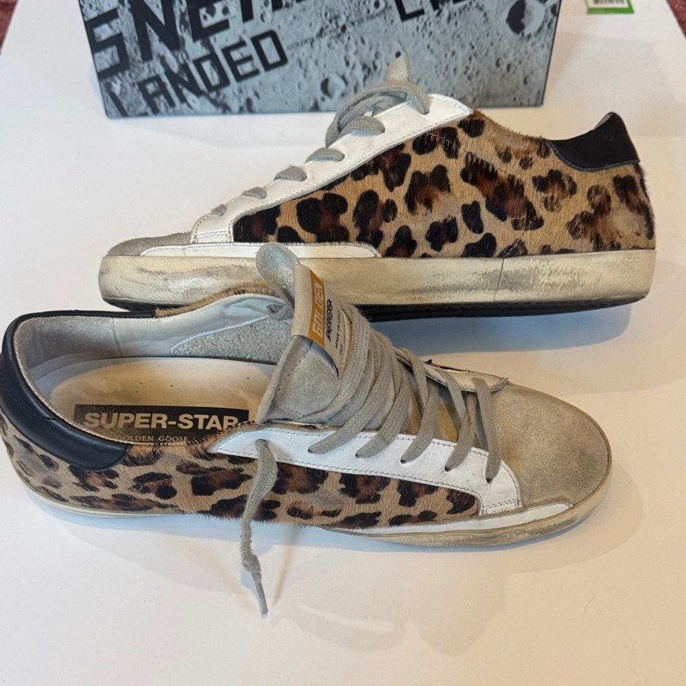 Golden Goose Leopard and Black Sneakers - Picture 5 of 8